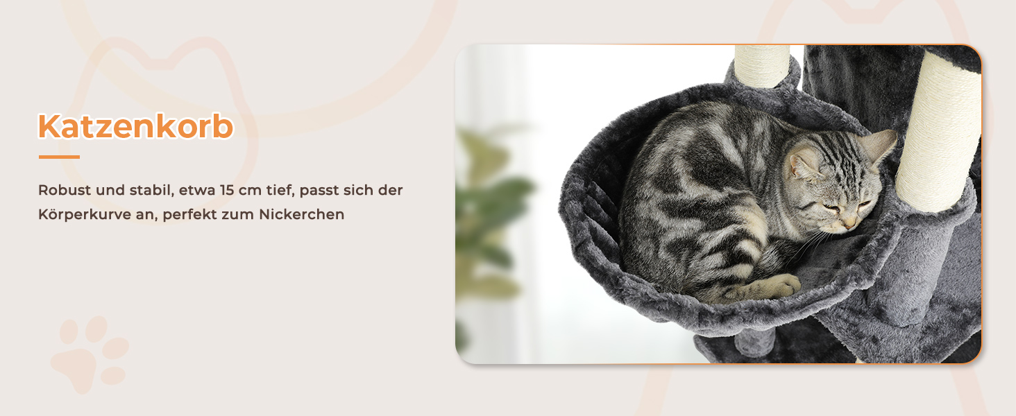 Котячий будиночок MSmask з сизалю, 153 см, для великих котів, з платформами та гротами, стабільний, темно-сірий