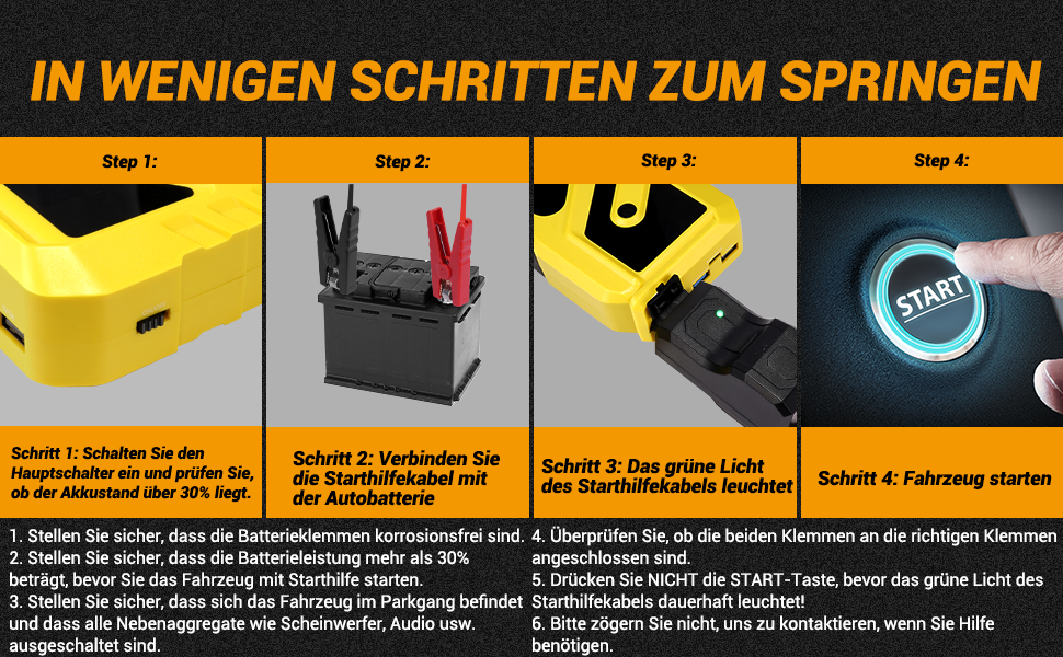 Powerbank з компресором та пусковим пристроєм 12V для автомобіля, LED-ліхтар, швидка зарядка, для двигунів до 10.0L бензину та 8.0L дизеля (Жовтий)