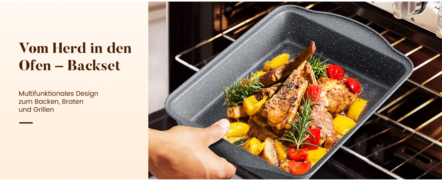 Набір посуду Kitchen Academy, 17 предметів, каструлі та сковороди з антипригарним покриттям для індукційних плит (Сірий)
