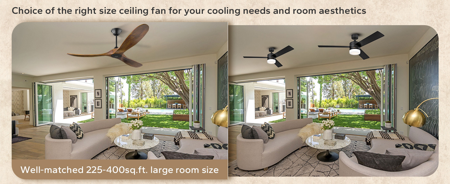 152 см, дерев'яний стельовий вентилятор з дистанційним керуванням, 3 лопаті, DC-двигун, для дому та вулиці, таймер, без освітлення