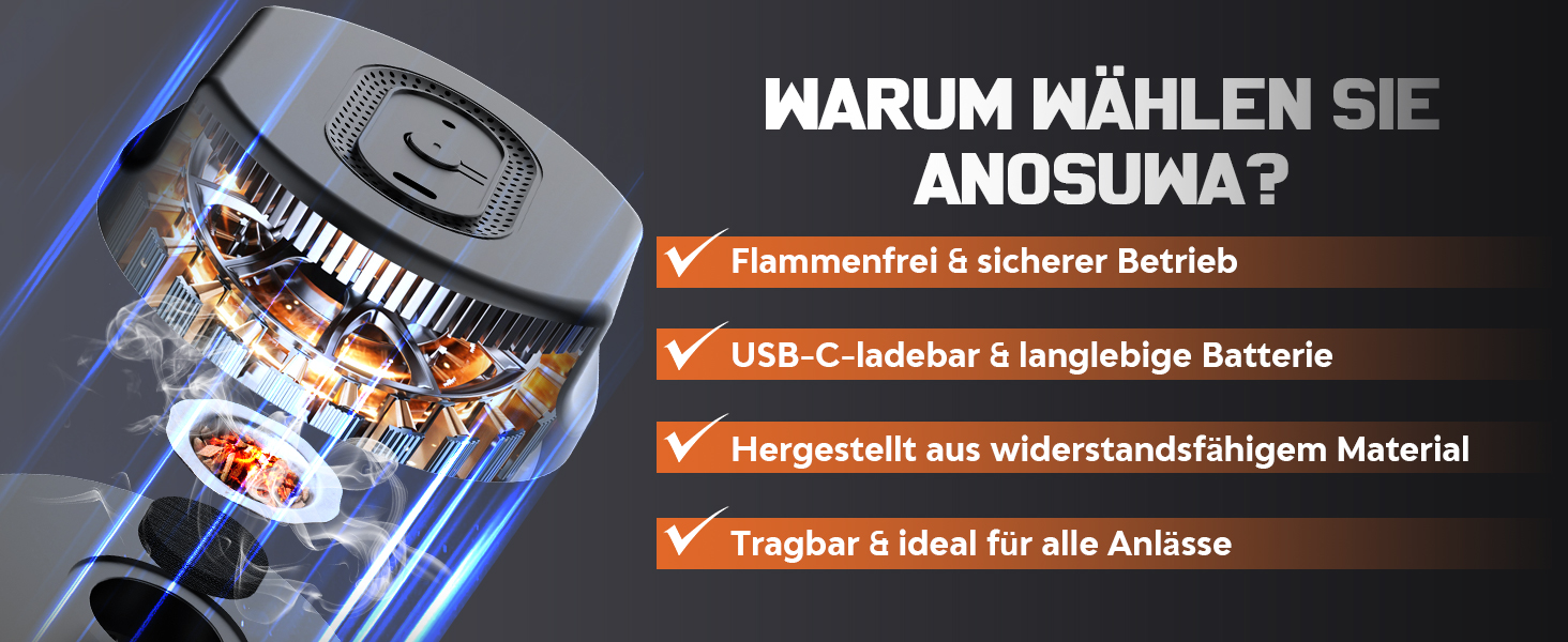 Набір для димування віскі Anusuwa - набір для коктейлів з 6 дерев'яними стружками та 4 камінням для віскі. Ідеальний подарунок для чоловіків на день народження, Різдво, ювілей (без бутану)