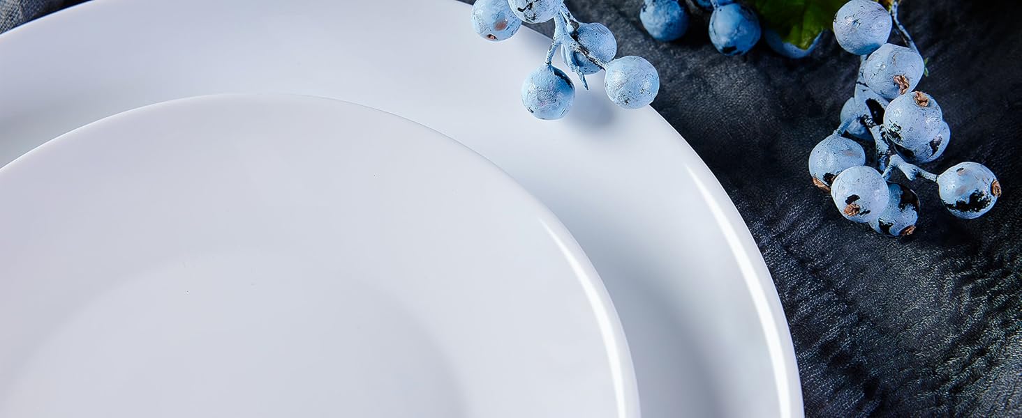 Набір посуду на 6 осіб (18 предметів), Opalglas, включає: миски, десертні та обідні тарілки (білий)