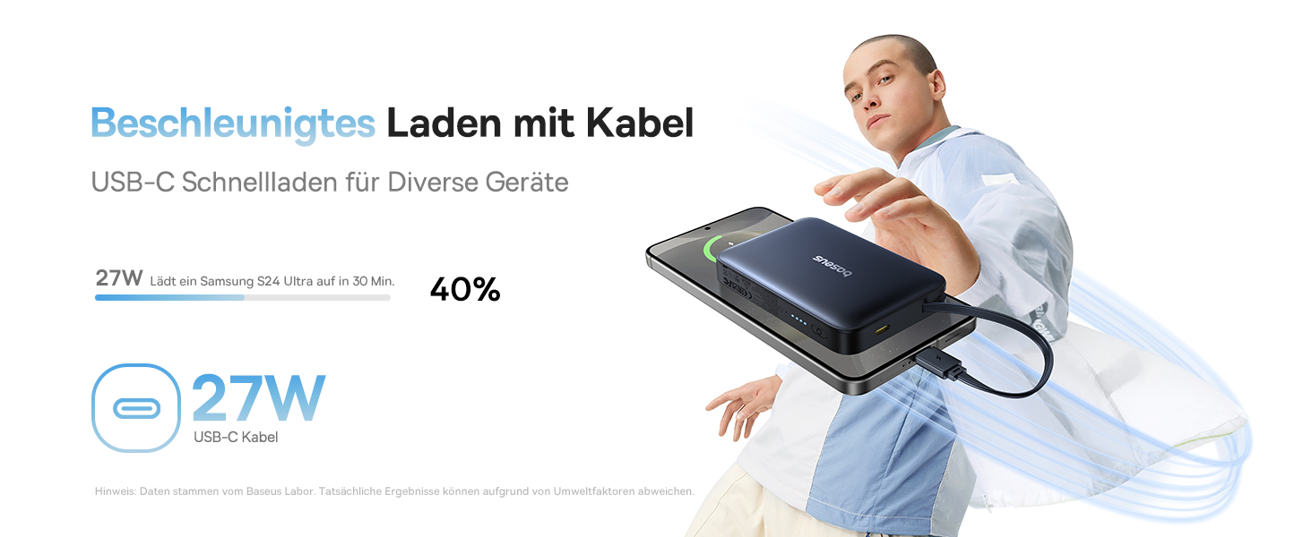 Power Bank Baseus EnerFill MagSafe 10000mAh, 22.5W USB-C, 15W Wireless, для iPhone 17/16/15/14/13/12, сірий