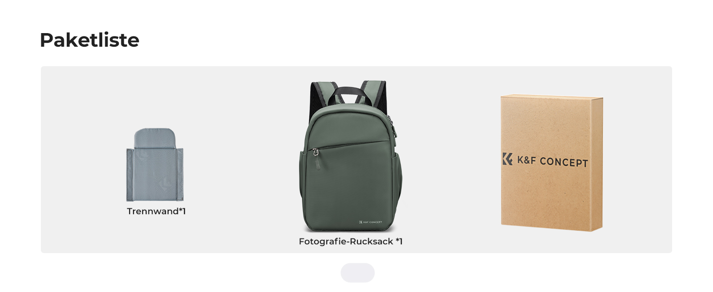 Рюкзак для камери K&F CONCEPT B-dunkelgrün: компактний, для DSLR, з регульованим ременем