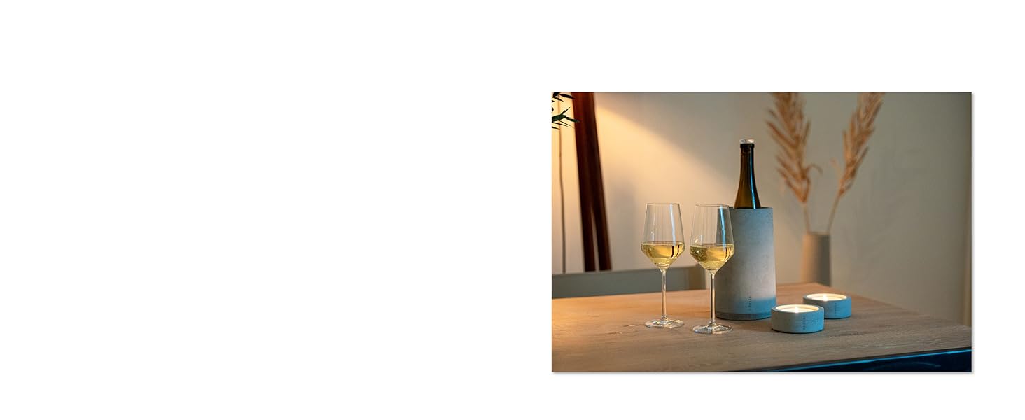 Concrete Wine Cooler 'Eiskar' - Handmade in Germany | Holds Bottles up to 3.7