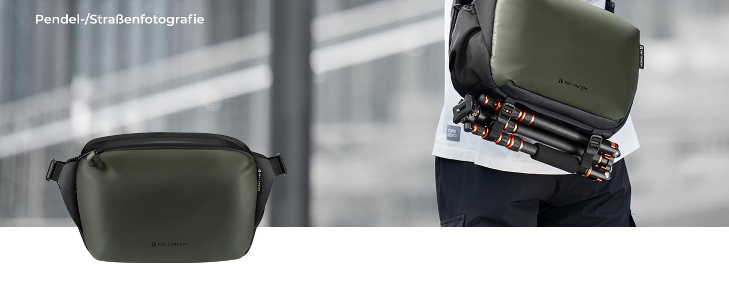 Сумка для камери K&F Concept, велика фотосумка для Canon/Nikon/Sony/DJI Mavic, чорний/темно-зелений (L)