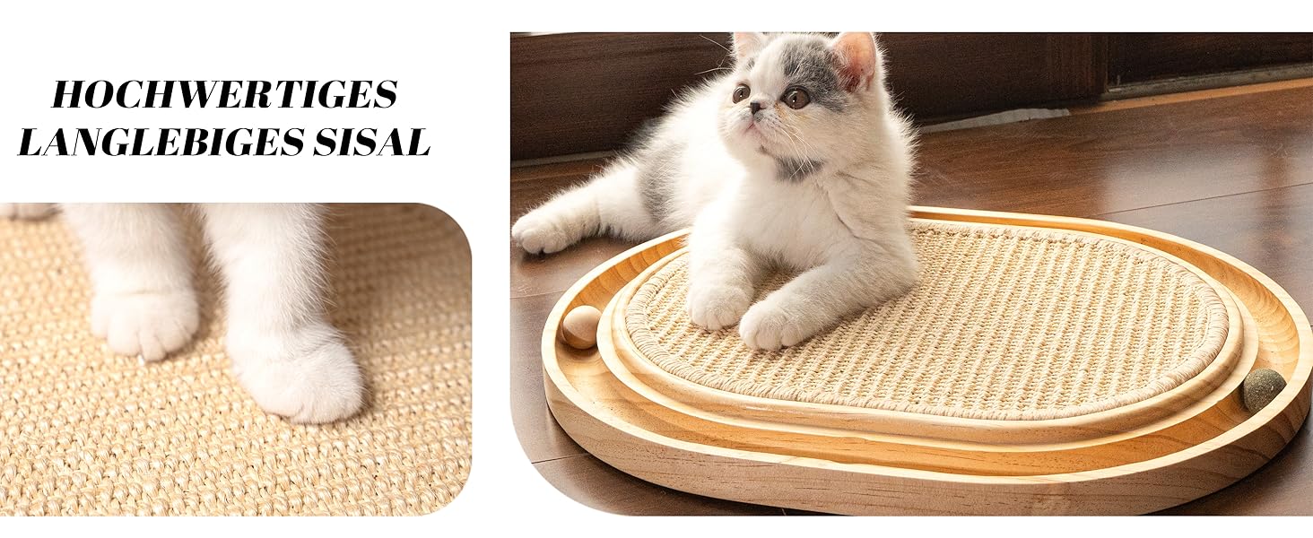 Кігтеточка CheerPals 2-в-1 для котів з натурального сизалю та м'яти, 43x33x3 см