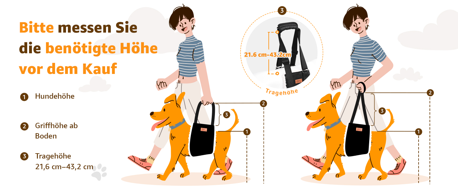 Регульована переносна допомога для собак, переносна лямка для реабілітації, поранених, травмованих або літніх собак - шлейка для собак як засіб допомоги при ходьбі для маленьких і великих собак, сірий колір, XL