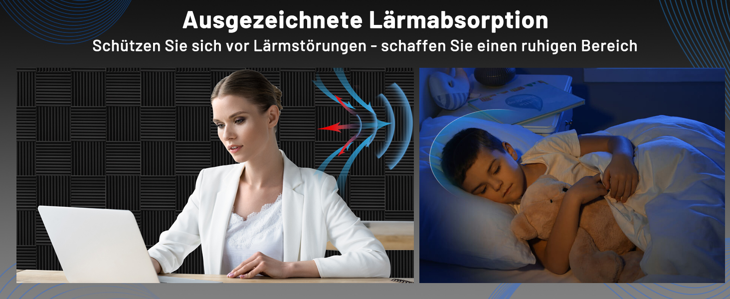 Акустичний поролон для звукоізоляції, панелі шумопоглинаючі 30x30x2.5 см з клейкою основою, набір 52 шт для студії звукозапису та домашнього кінотеатру