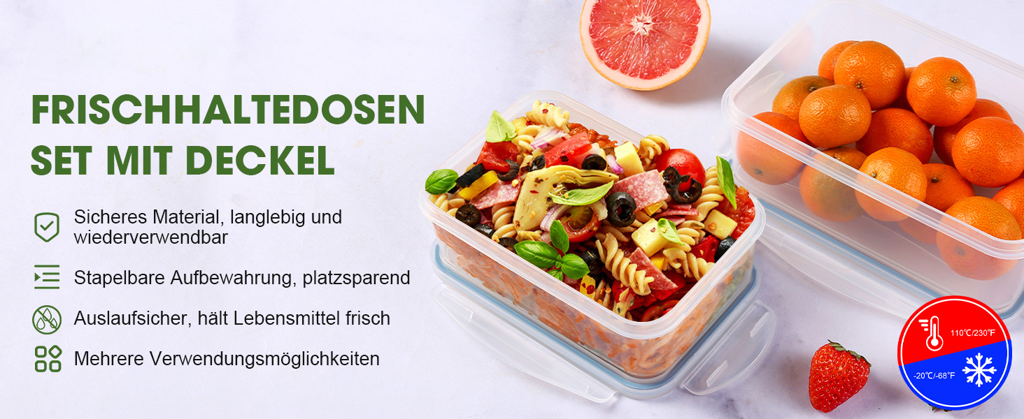 Набір контейнерів для зберігання YASHE з кришкою 38 шт. (19 контейнерів + 19 кришок), герметичні, BPA-Free, для кухні, з етикетками (SE-16PCS)