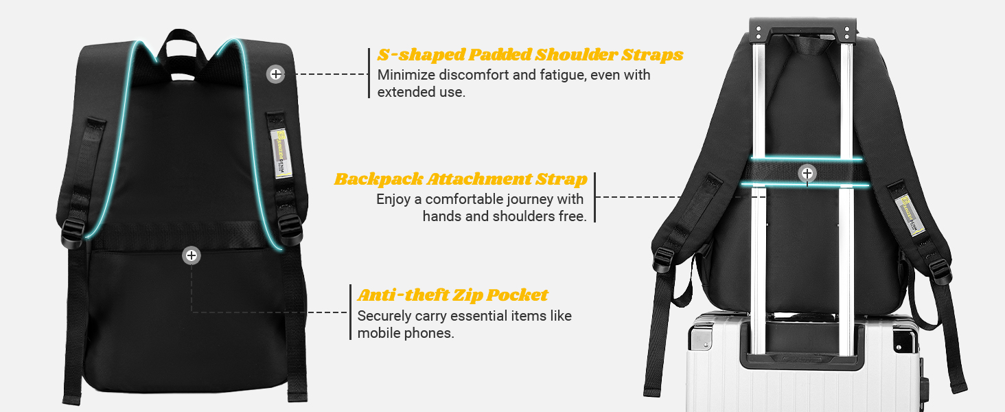 Шкільний рюкзак IvyH для дівчаток та хлопчиків, 15.6