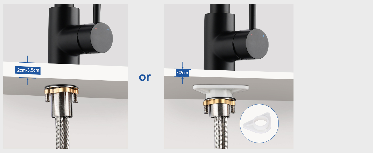 Висувна кухонна змішувач з душем, 360° поворот, кухонна арматура з двома режимами струменя, з нержавіючої сталі, чорний, з висувною насадкою