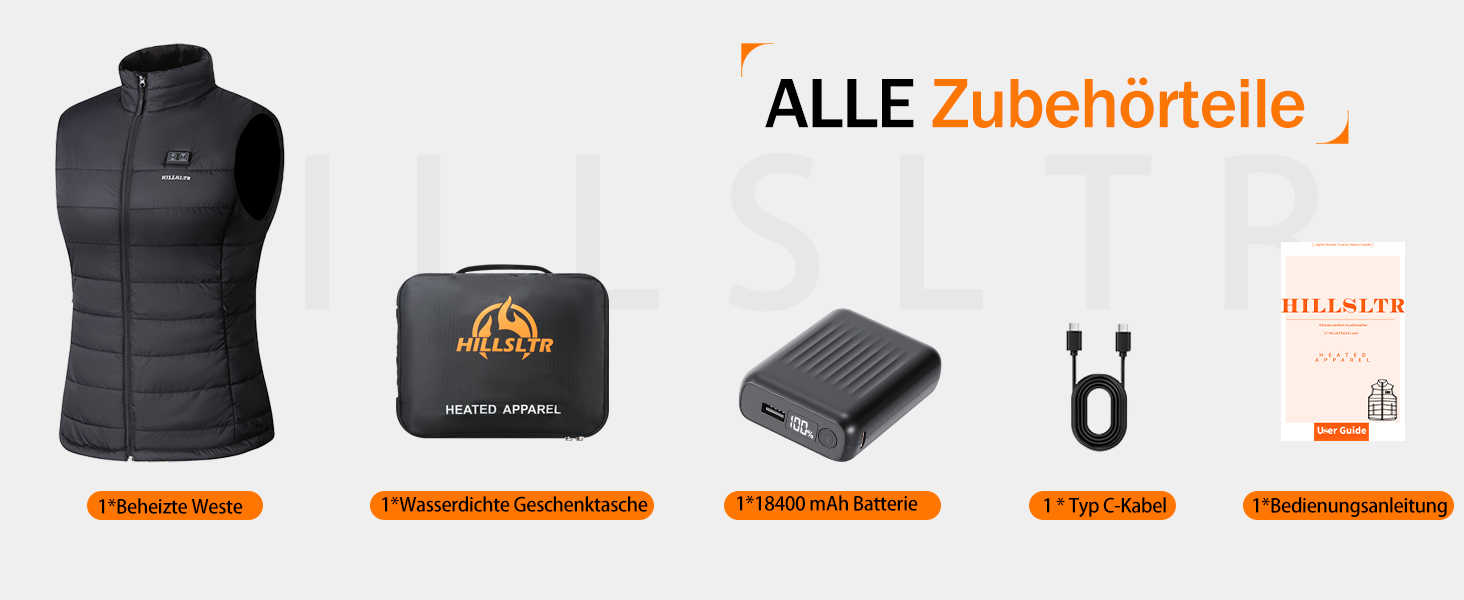 Тепла жилетка для жінок з акумулятором 18400mAh 7.4V – 8 зон нагріву, водовідштовхувальна, легка, пральна, для активного відпочинку, чорна