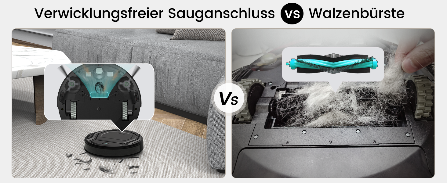 Робот-пилосос LEFANT M210, ультратонкий, потужний, з Wi-Fi, сумісний з Alexa, керування через додаток, самостійна зарядка, тихий, для шерсті тварин, килими, білий/чорний