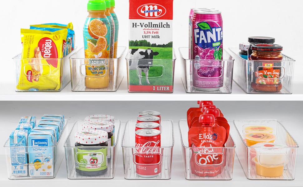 Набір органайзерів для холодильника 10 шт, BPA Free, кухонні контейнери для зберігання їжі, фруктів, овочів, організація простору для кухні, комори, шаф, морозильника, офісу, ванної кімнати