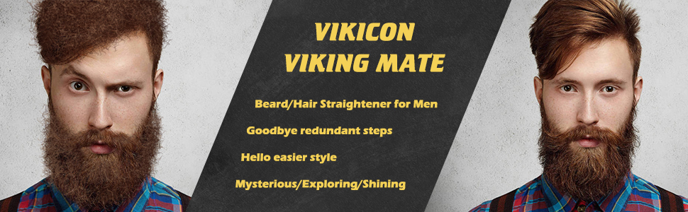 Електричний випрямляч для бороди чоловічий з LED-дисплеєм, керамічний та іонний, для подорожей та дому