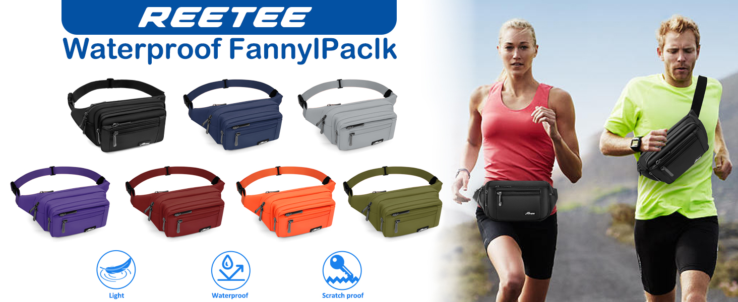 Гірчатка на пояс для жінок та чоловіків, водонепроникна, з тримачем для пляшки, універсальна, для піших прогулянок, вигулу собак, активного відпочинку (A-лілова)