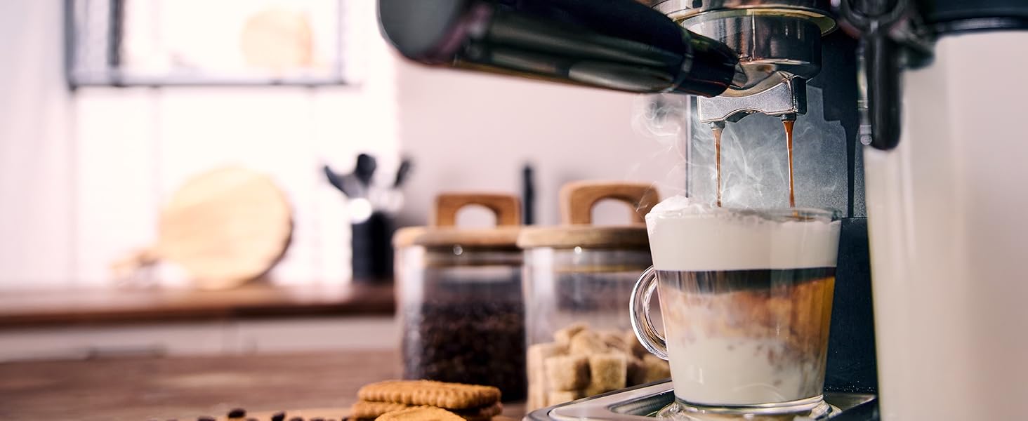 Кавомашина Cecotec Power Espresso 20 ColdBrew Latte Fresh: 1350W, 20 Бар, ColdBrew, Сенсорний екран, 1.5л резервуар, капучинатор, нержавіюча сталь