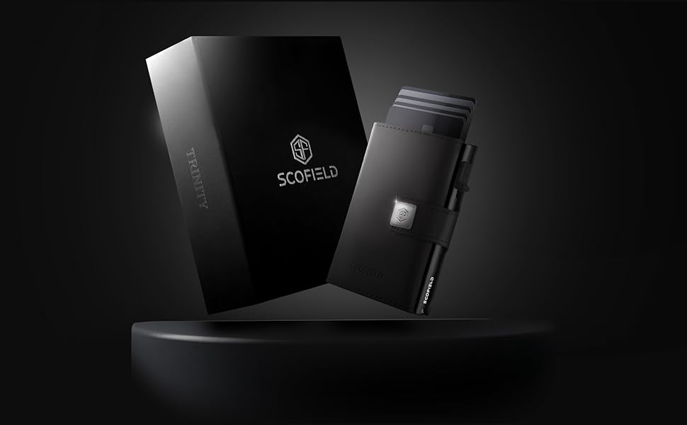 Чоловічий гаманець SF SCOFIELD з відділом для монет | Тонкий гаманець на 9-11 карт | RFID захист | Гаманець з монетницею | Чоловічий гаманець | Розумний гаманець | Чоловіче картхолдер | Slim гаманець | Картхолдер з монетницею Mini (Carbon - Night Green)