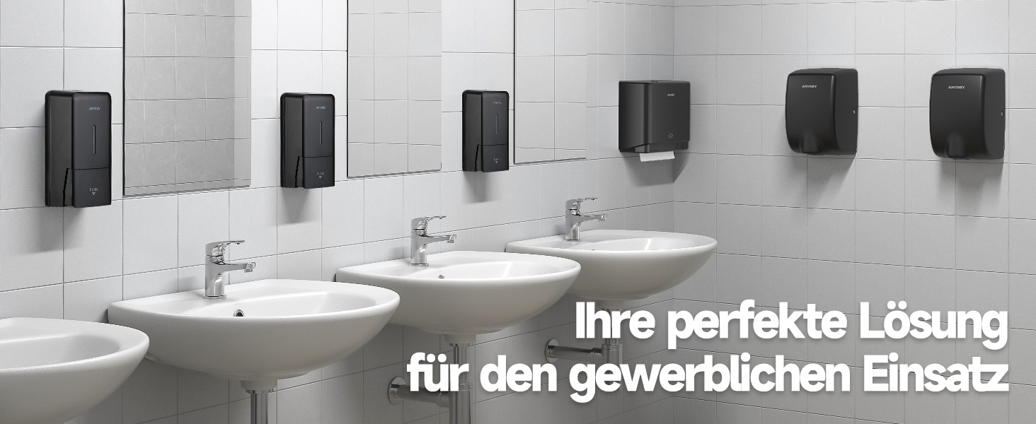 Anydry Ручний Дозатор для Мила настінний, 800 мл, з вікном, чорний 1006