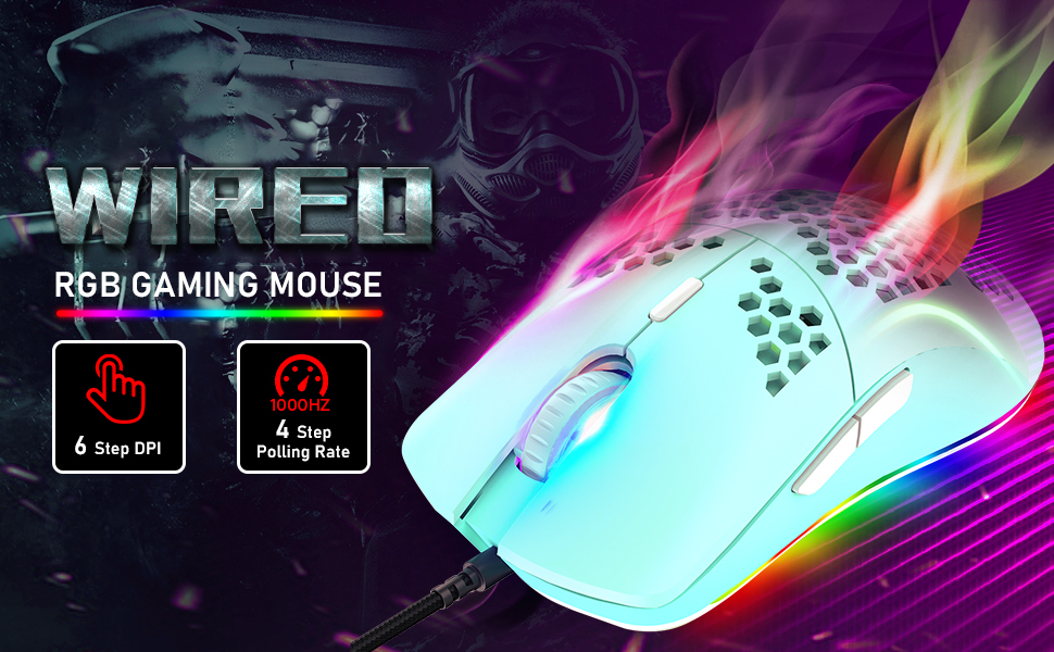 Ігровий комплект клавіатури та миші MK21: механічна клавіатура 60% з RGB підсвічуванням (62 клавіші), миша 6400 DPI та килимок для миші. Сумісний з PS4, Xbox, PC. Кольори: чорний/блакитний (Blue Switch)