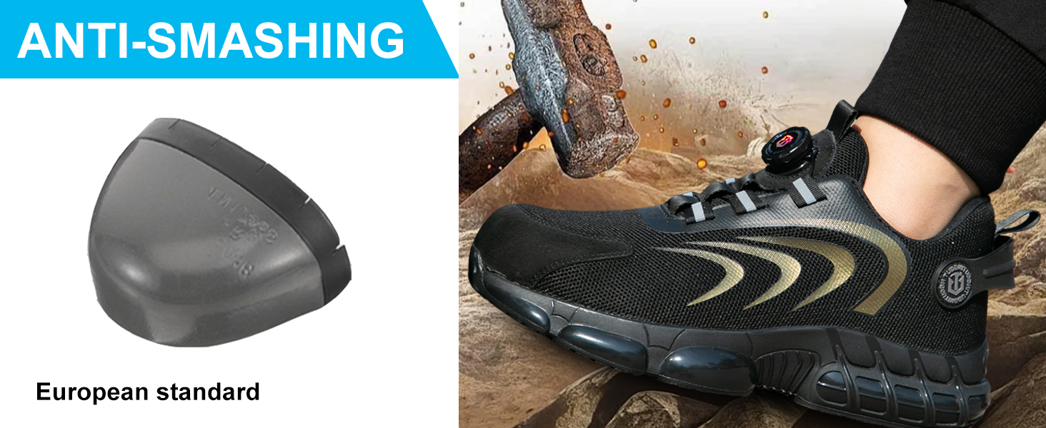 Черевики безпеки для чоловіків та жінок, легкі та дихаючі з повітряною подушкою, 40 EU