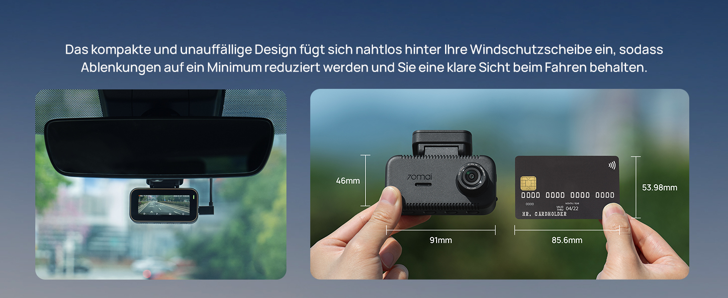 Автомобільний відеореєстратор 70mai A810 Lite 4K з Wi-Fi 6, передня та задня камери, чорний (Carbon Black)