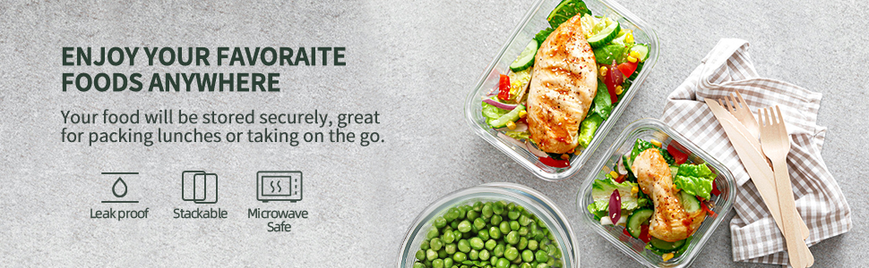 Набір скляних контейнерів для продуктів MCIRCO, 24 шт, сірий