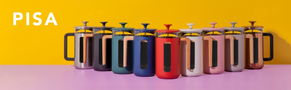 Френч-прес La Cafetière Pisa 350 мл, боросилікатне скло, нержавіюча сталь, рожевий, для меленої кави та чаю