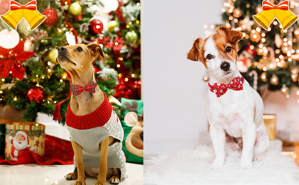 Нашийник для собак Lionheart Glory з візерунком клітинки, регульований м'який нашийник з метеликом, нашийник з бантиком для середніх собак, подарунок для домашніх тварин, червоно-зелена клітинка (1 шт.)