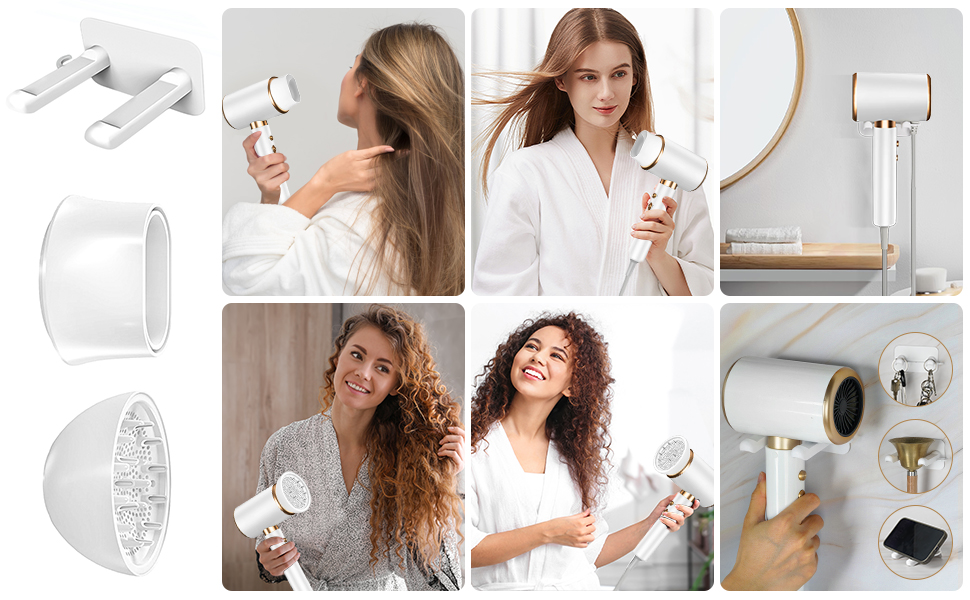 Професійний фен LURICO 2400W з іонізацією, 3 температурні режими, з насадкою-дифузором для салонного та домашнього використання