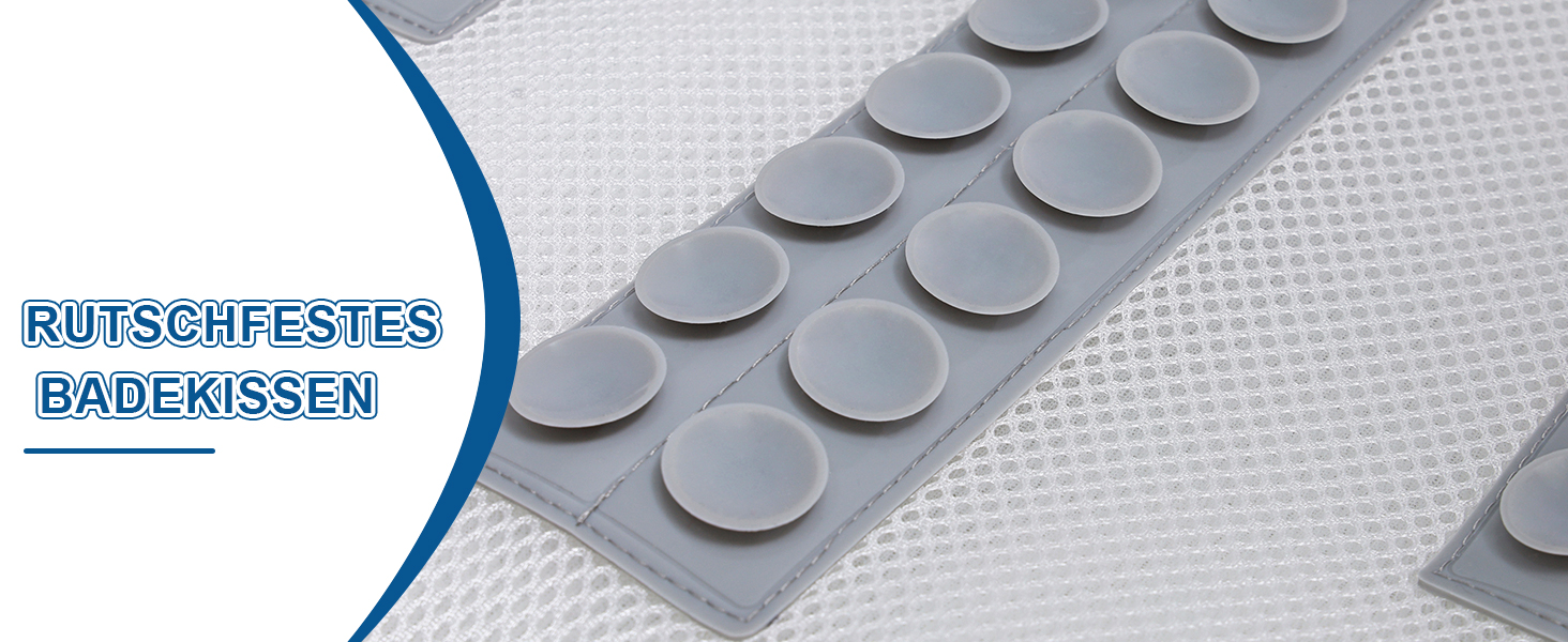 Подушка для ванни Luxus Dicke з м'яким наповнювачем для підтримки голови, шиї та плечей. Біла подушка для комфортного розслаблення у ванні. Аксесуар для спа.