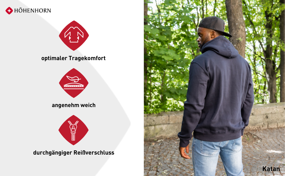 Чоловічий світшот з капюшоном Höhenhorn Katan, темно-синій, розмір XL