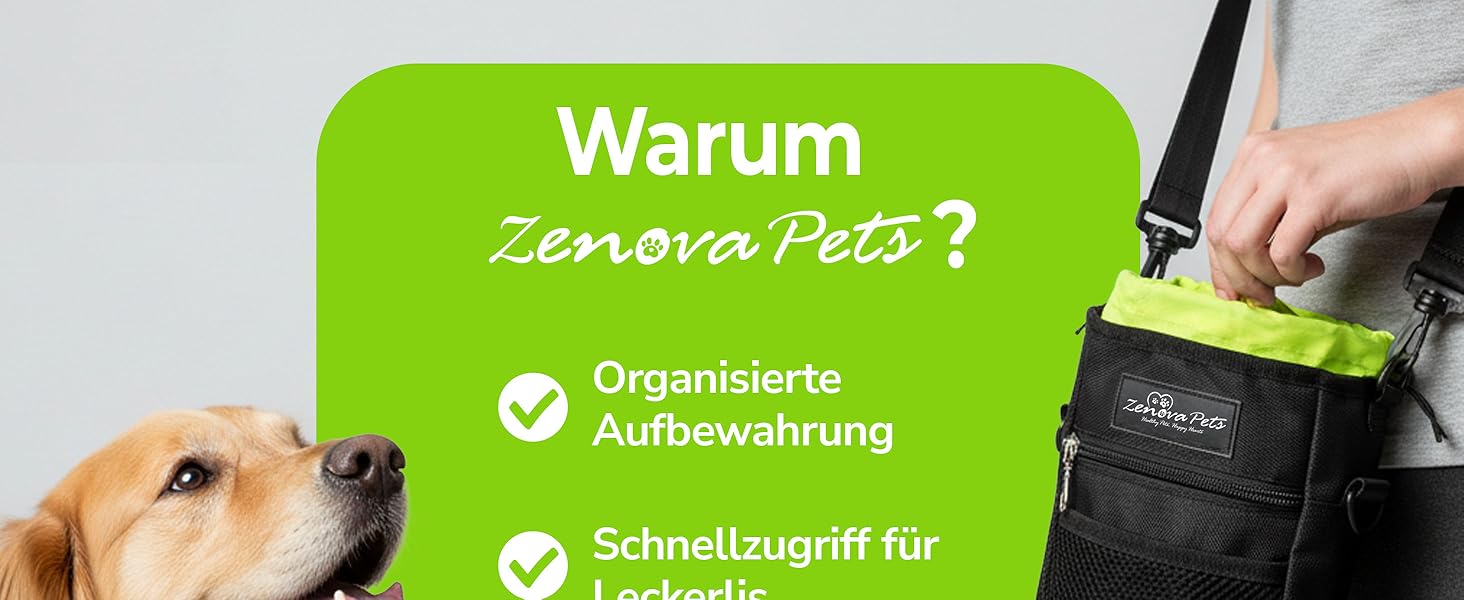Сумка для ласощів для собак велика, з мискою, кликером, диспенсером для відходів та кишенькою для телефону, 3 способи носіння, ідеальна сумка для дресирування собак