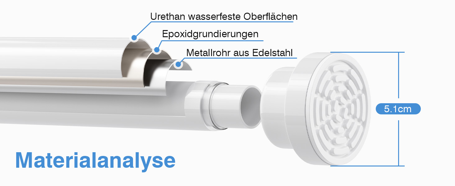 Телескопічна штанга для карнизів та душової кабіни без свердління, 79-195 см (біла)