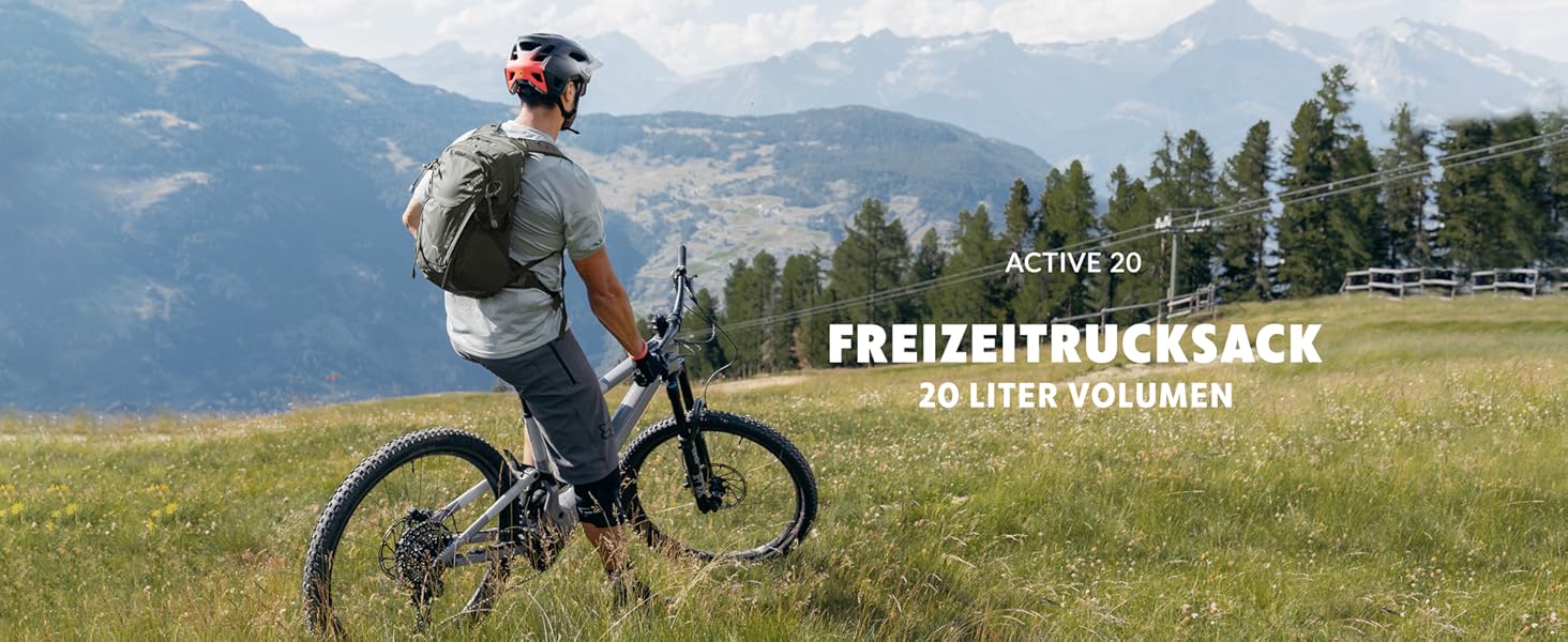 Туристичний рюкзак 20 л Active 20 Premium, компактний, з вентиляцією спини, дощовиком і кріпленням для питної системи, дихаючий 3D Air Mesh, поясний ремінь, оливковий
