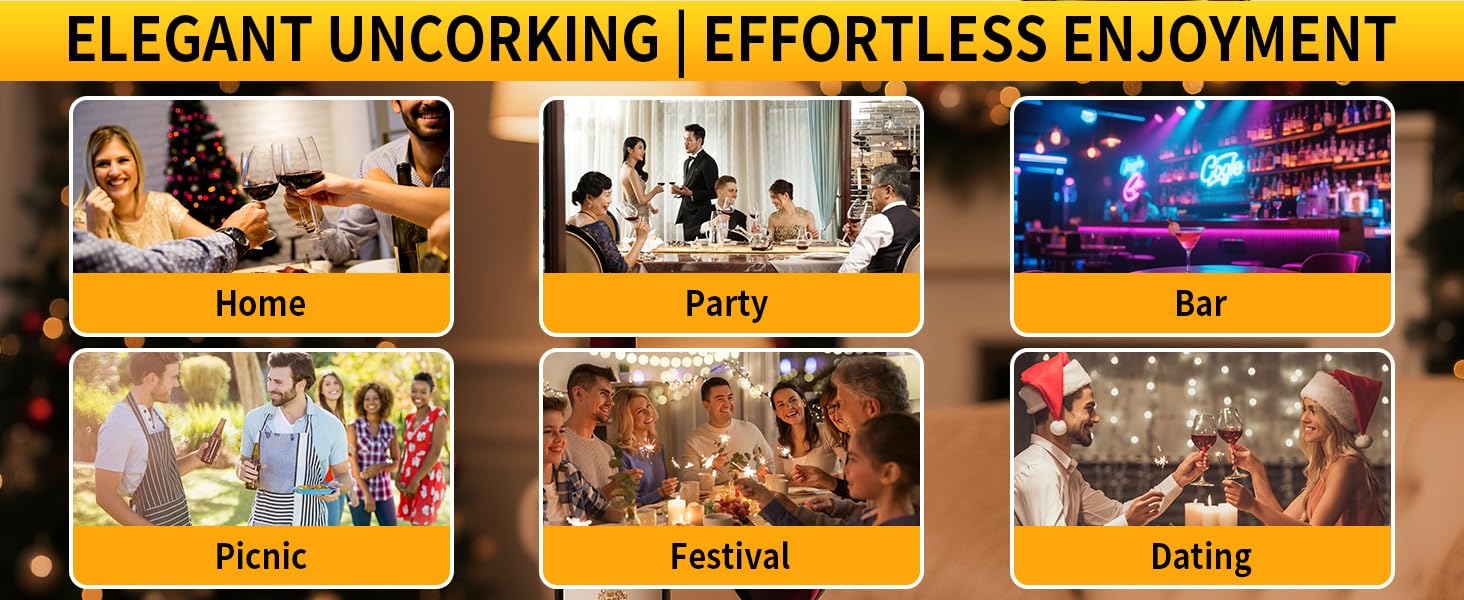 Електричний відкривачка вин CIRCLE JOY 6-в-1 з зарядною станцією, комплект з нержавіючої сталі, з обрізачем фольги, аератором та 2 вакуумними закривачами