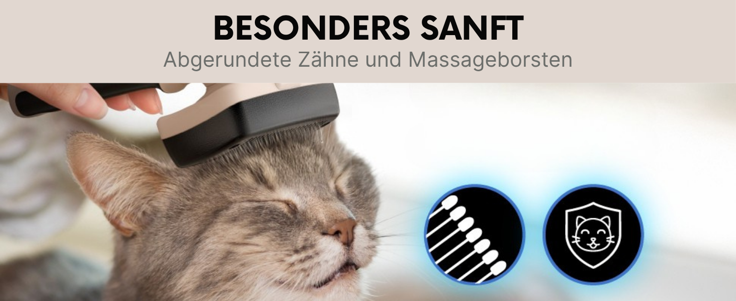 Pretty Paw® Profi Набір для догляду за котами: щітка та аксесуари для грумінгу | Безпечна та гігієнічна | Підходить для короткої та довгої шерсті