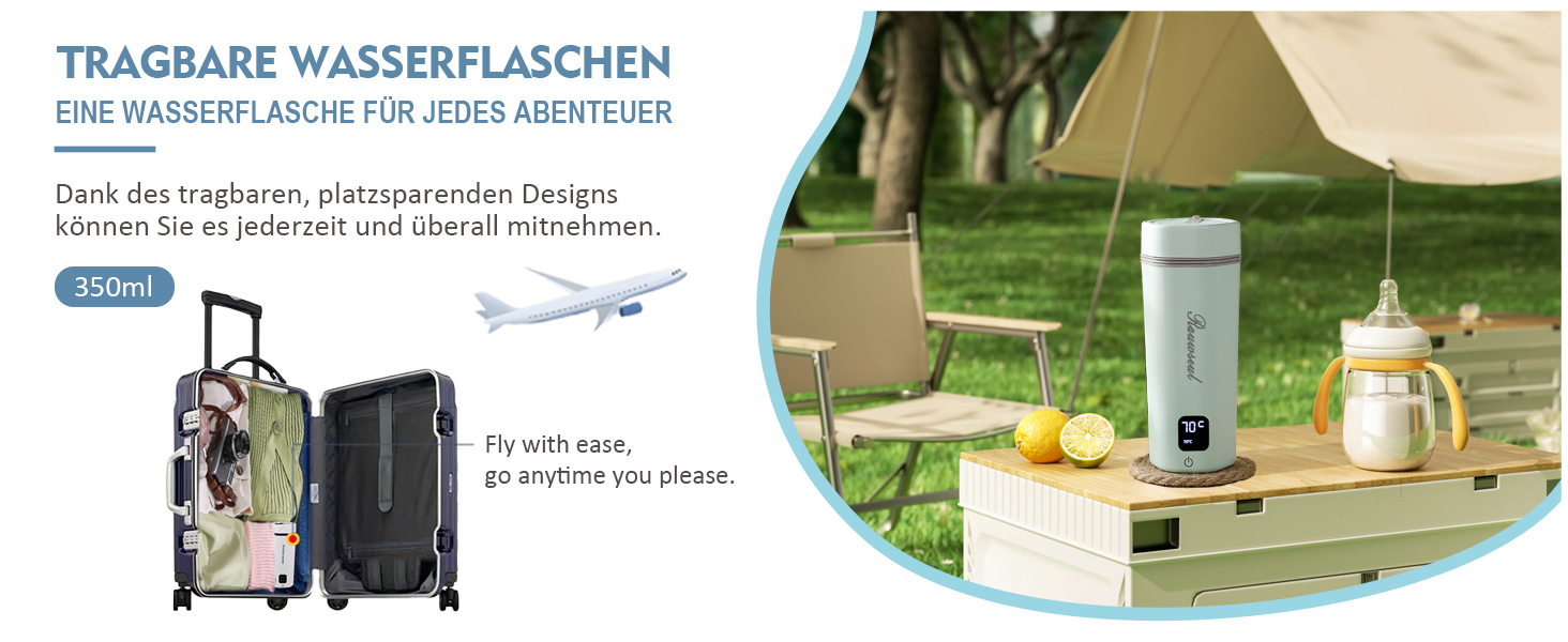 Електричний чайник Glas Elektrisch Wasserkocher 0,6L 500W з регулюванням температури 40-75°C, таймером, сенсорним керуванням, BPA-free, компактний для дому/кемпінгу, підходить для чаю/кави, білий (Grün Pro)