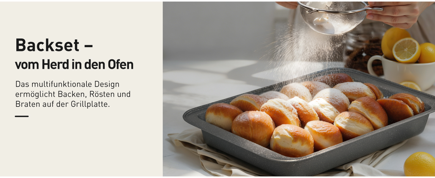 Набір каструль та сковорідок Kitchen Academy, 30 предметів, з антипригарним покриттям, сірий