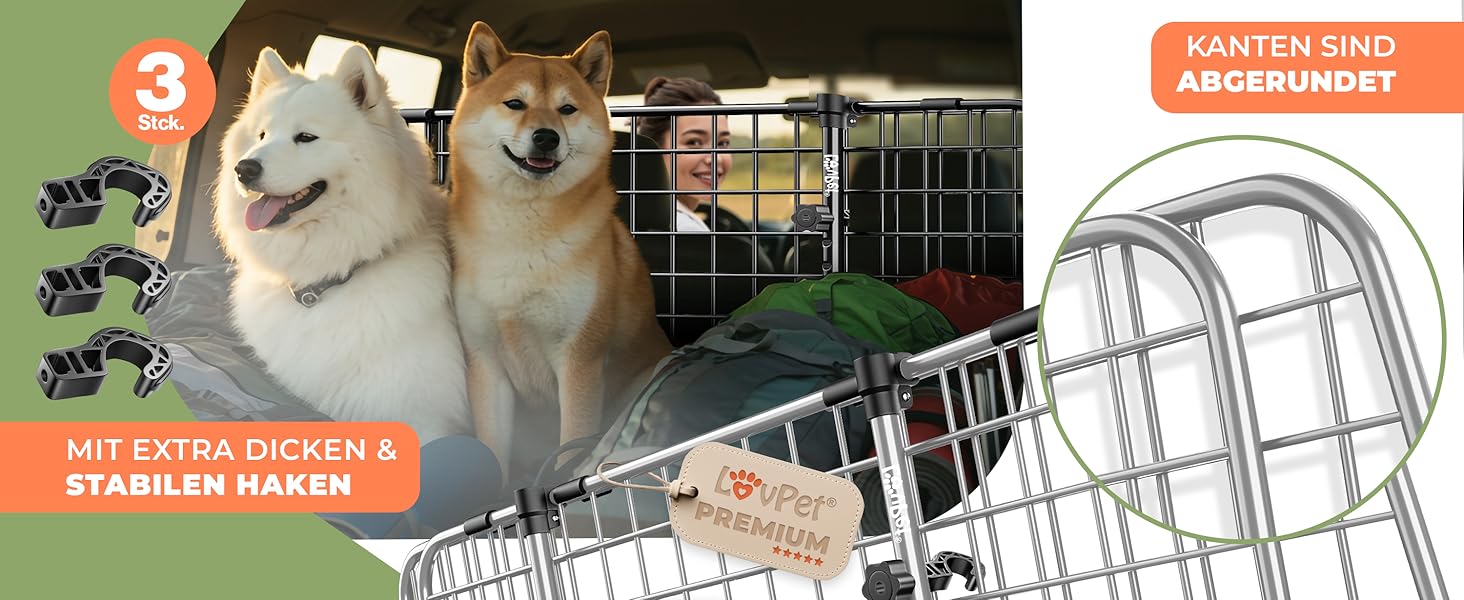 Сітка для собак в авто, бар'єр для собак, захисна сітка для багажника, універсальна, регульована ширина, чорна