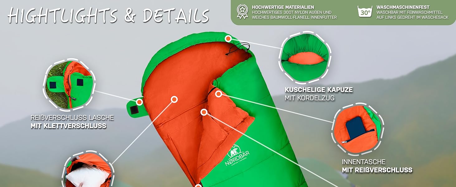 Дитячий спальний мішок для хлопчиків та дівчаток до 145 см | 100% бавовна | Легкий та теплий спальник-кокон | Outdoor спальник для кемпінгу [1200г] | Кольори: фіолетовий/бірюзовий (зелений/помаранчевий)