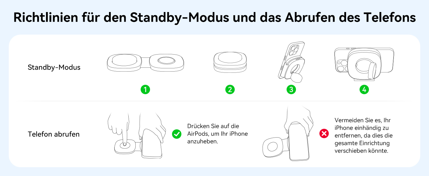 Зарядна станція 2-в-1 для Apple Watch та iPhone MagSafe (20W, сіра) - сумісна з iPhone 17e/Air/17/16/15/14/13/12 та Apple Watch Series 11/10/9/8/7/6/5/4/3/2/SE/Ultra, AirPods