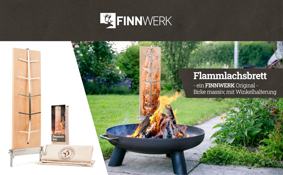 Набір дощок для гриля та копчення з берези FINNWERK з нержавіючої сталі (1 шт.)