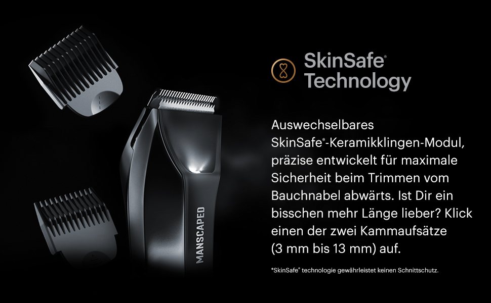 MANSCAPED® Electric Trimmer for the Intimate Area, The Lawn Mower® 4.0, Interchangeable Ceramic Blade Module, Waterproof Wet/Dry Hair Clipper, With Charging Station, Grooming Tool for Men The Lawn Mower 4.0