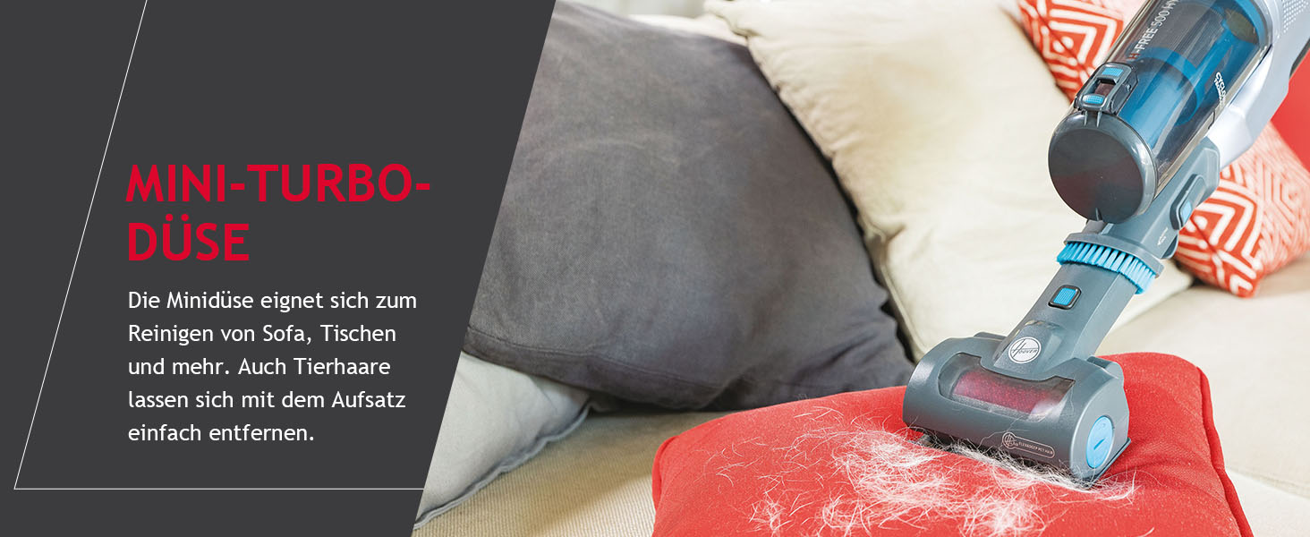 Бездротовий пилосос Hoover H-Free 500 Hydro Plus з підсвічуванням та функцією миття підлоги – 3-в-1, час роботи 30 хв, насадки: для підлоги, кутів, меблів, з паркуванням, 1 акумулятор