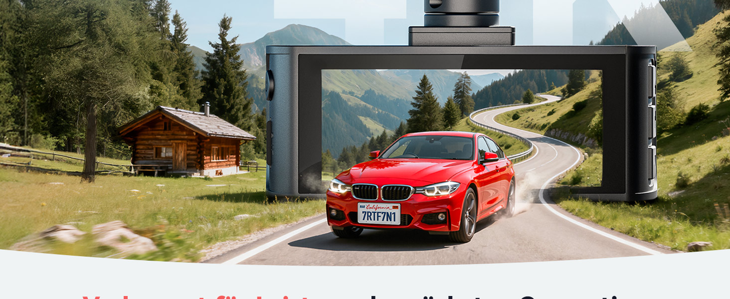 Автомобільний відеореєстратор REDTIGER F7N 4K з WiFi та GPS, передня камера 4K/2.5K, задня 1080P, кут 170°, моніторинг паркування, карта пам'яті 64ГБ у комплекті