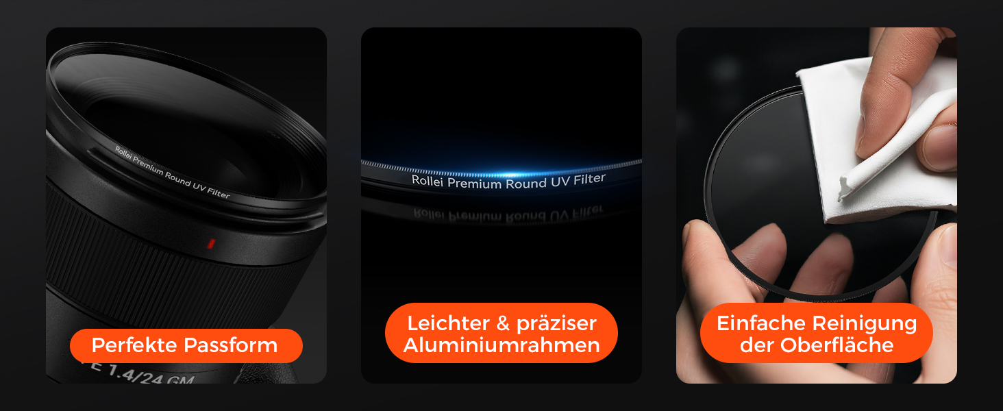 Захисний UV-фільтр Rollei Premium 77 мм для об'єктивів камери, багатошарове покриття, світлопропускання 99%