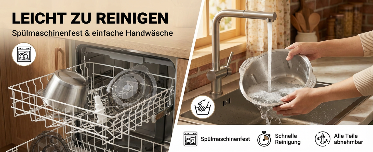 Електричний подрібнювач для кухні 2L з нержавіючої сталі. Подрібнювач для м'яса, овочів та цибулі з 4 лезами.