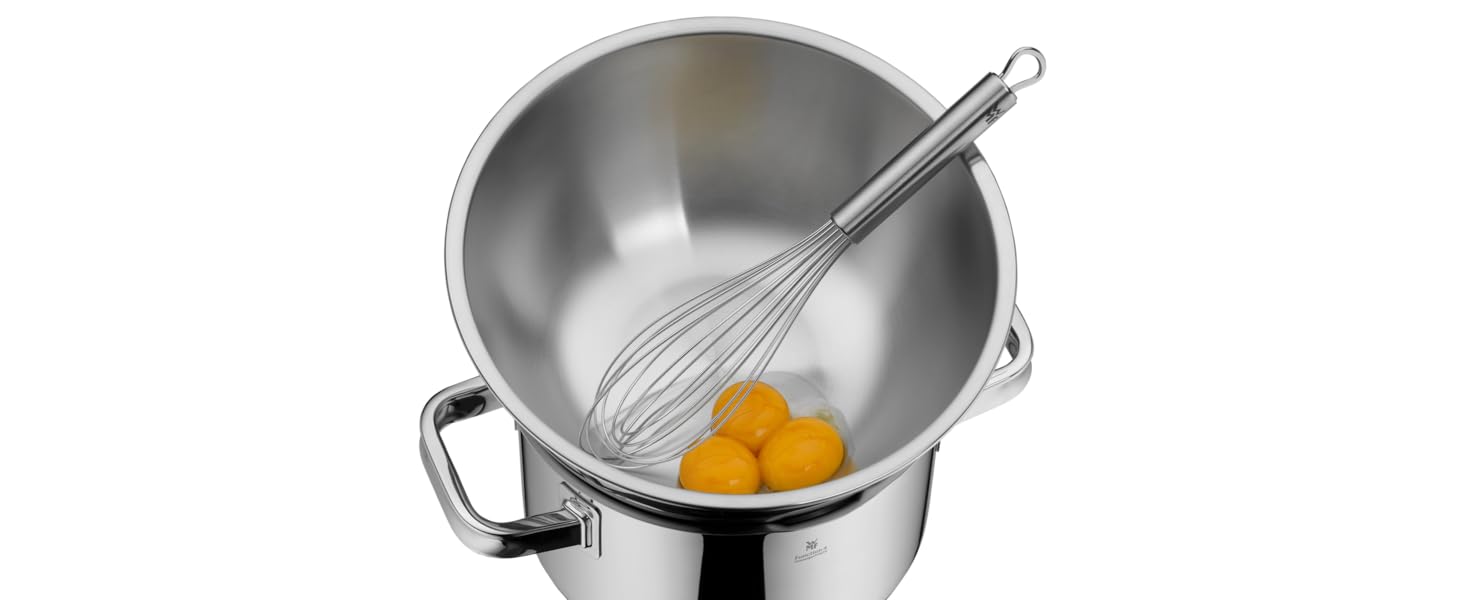 Набір кухонних мисок WMF Function Bowls, 2 шт, 22 і 24 см, з нержавіючої сталі Cromargan, багатофункціональні: для змішування, салату, сервірування, штабельовані